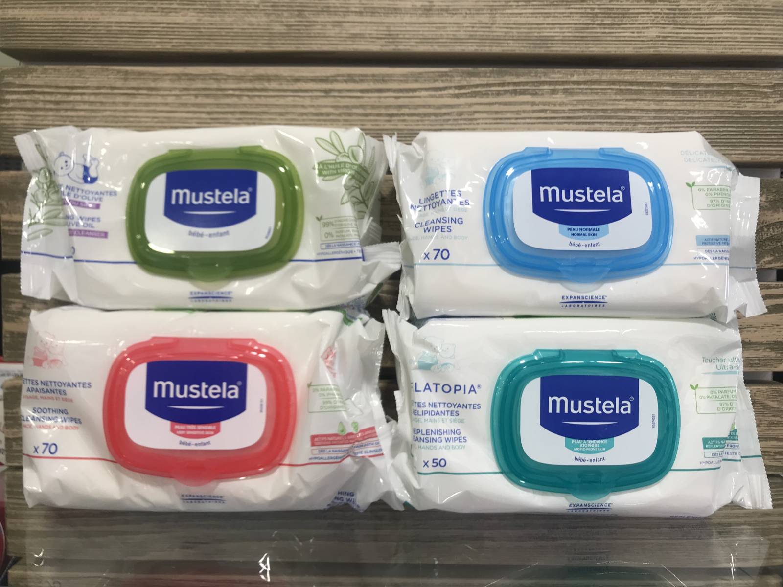 Mustela Lingettes Lot de 4 - Pharmacie du Pôle Santé